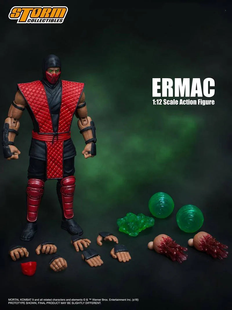 Storm Toys 1/12 Noob Saibot Rain Ermac Fighting Game Doll Series Men Soldier 6'' Action Figure Best Boys Collection Gift