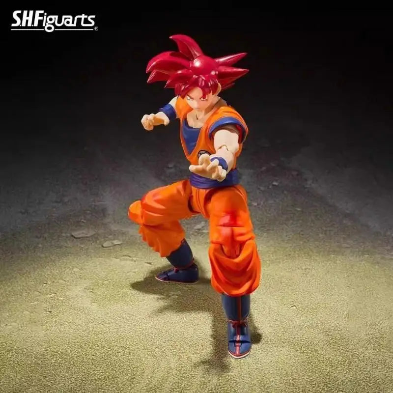BANDAI S.H.Figuarts SUPER SAIYAN GOD SON GOKU SAIYAN GOD INSTILLED WITH THE LIGHT OF RIGHTEOUS HEARTS 14CM Action Figure Model