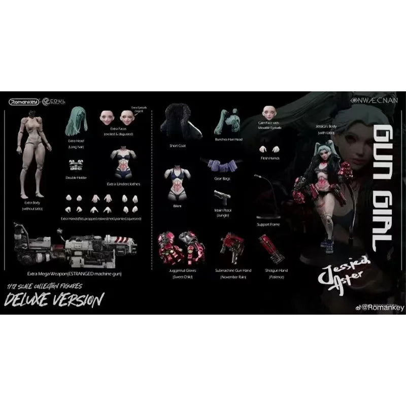 Original Romankey Manipple Studio Rebecca Cloth Body Set Gun Girl Mr.S Journalist Windbreaker Set Deluxe Edition Toys