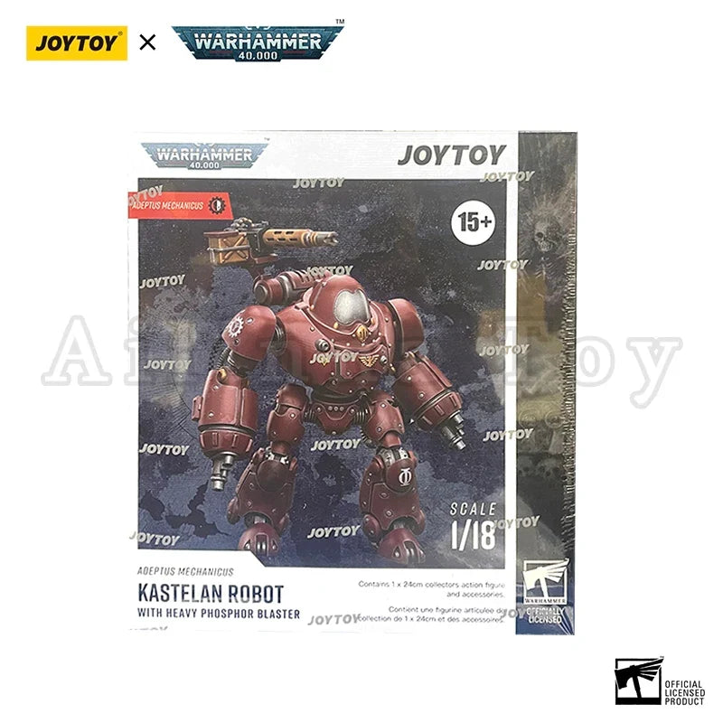 JOYTOY 1/18 Action Figure 40K Adeptus Mechanicus Kastelan Robot with Heavy Phosphor Blaster Anime Model