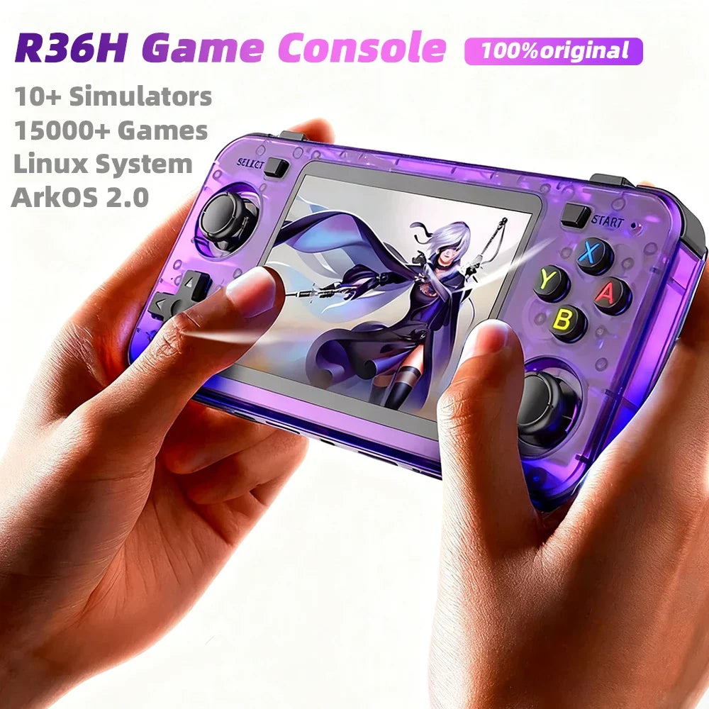 R36H original open-source handheld console with built-in 15000+games R36H handheld game console retro games