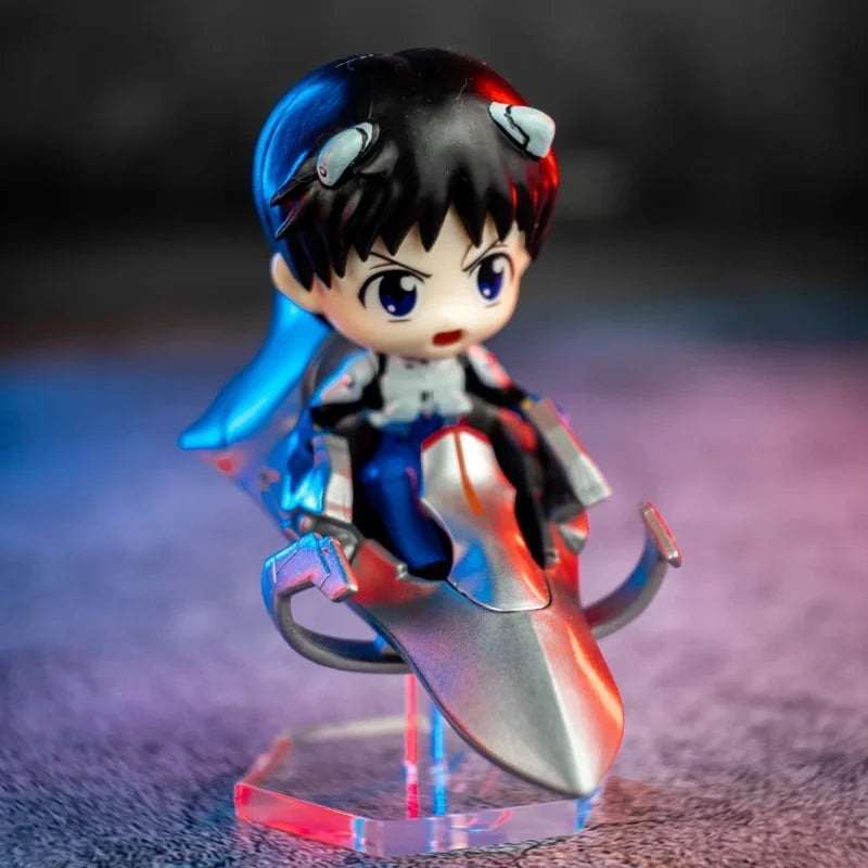 Anime EVA Ayanami Rei Asuka Q-version kawaii Action Figures PVC Model Statue Toys doll Re-ment Desk Decor Gift 1Pcs Random Style