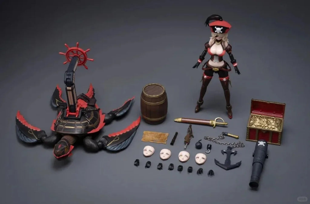 Border Model Queen Anne Pirate Mega Sexy Captain Guochuang Mecha Assembly Model Ornament Toy Collection Gift
