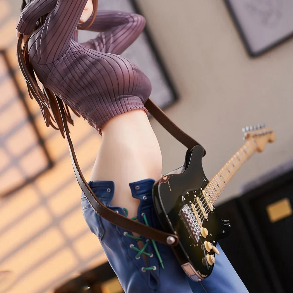 22CM Guitar MeiMei Cool Cowboy Music Girl Doll Collection Standing Action Figure Anime Figure Toy Game Collectible Model Gifts
