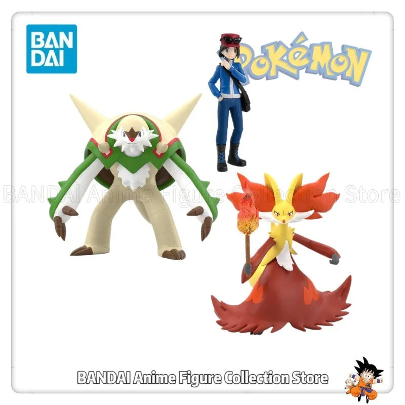 January 2026 Pre-sale Original Bandai Shokugan Pokemon Karumu / Chesnaught / Delphox Toys Model Decoration Gift Collection