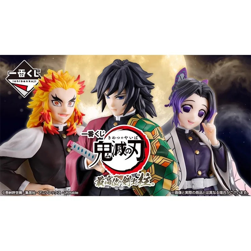In Stock Original BANDAI Ichiban Kuji Demon Slayer Rengoku Kyoujurou Tomioka Giyuu Kochou Shinobu Anime Figures Toy Gifts