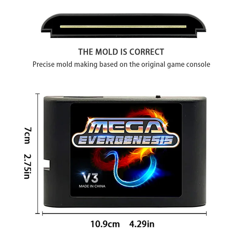 New For MegaDrive Genesis MD V3Pro With 3000 files Optical Drive Emulator MEGAKey Support 32X File Memory Card With 4G TF Card
