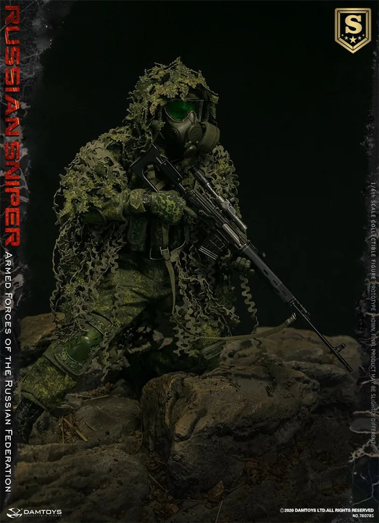 Damtoys Dam 78078S 1/6 Russian Federal Armed Forces Sniper Army Military Jungle Man Sniper 12" Action Figure Collection Gift