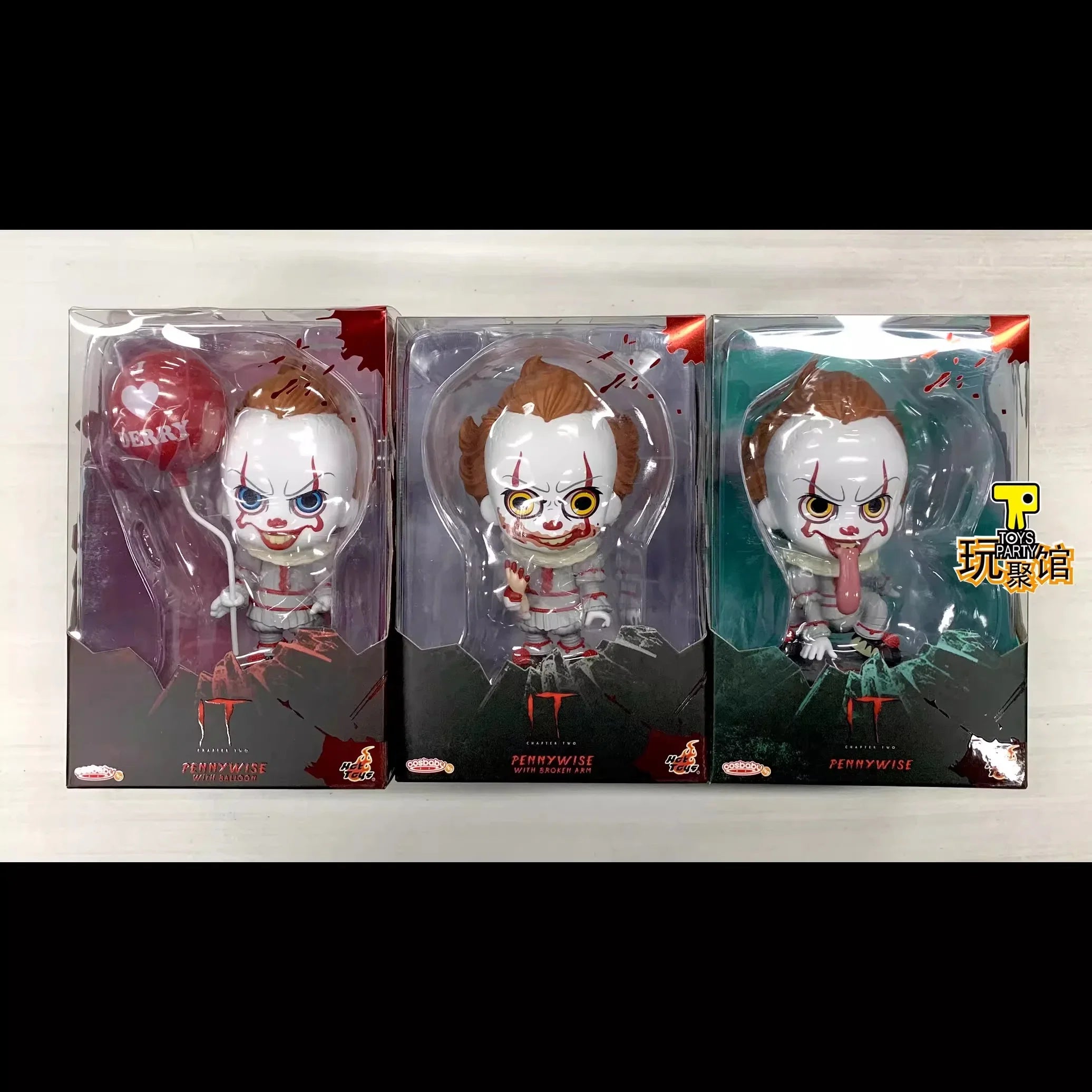 In Stock 100% Original Hottoys Cosbaby Pennywise It Movie Character Model Collection Artwork Q Version Doll Christmas Gifts Toys