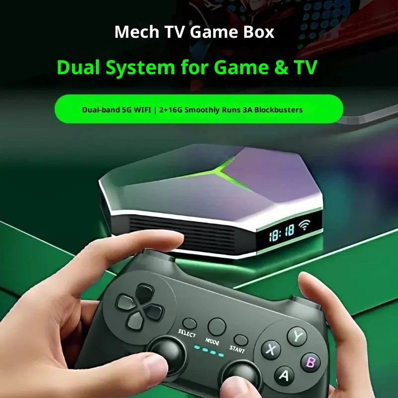 New5g Game Console Box Wifi Dual System Home 3a Game Console Quad Core Cloud Computer Game Wireless Controller 2.4g Game Console