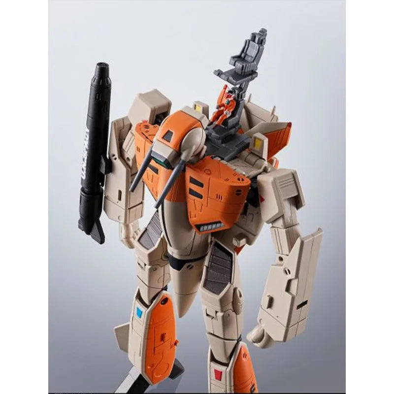 Bandai Original HI-METAL R Macross VF-1D Valkyrie Anime Action Figures Toys for Boys Christmas Gift Collectible Model Ornaments