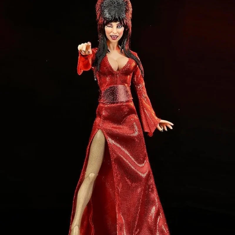 NECA 5608 Toys Elvira – 8” Clothed Action Figure – “Red, Fright, and Boo” Collection Doll Decoration Gift Original Model