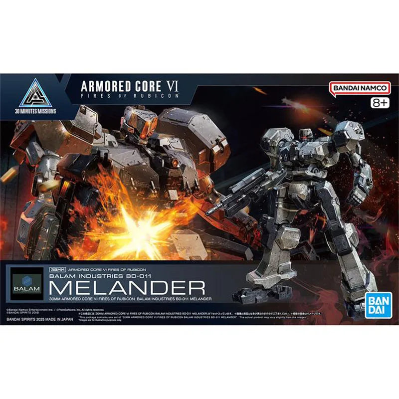 Bandai Armored Core 6 Model Kit 30MM MELANDER Action Figure Building Kit Collectibles Anime Figures Toys For Boys Gift
