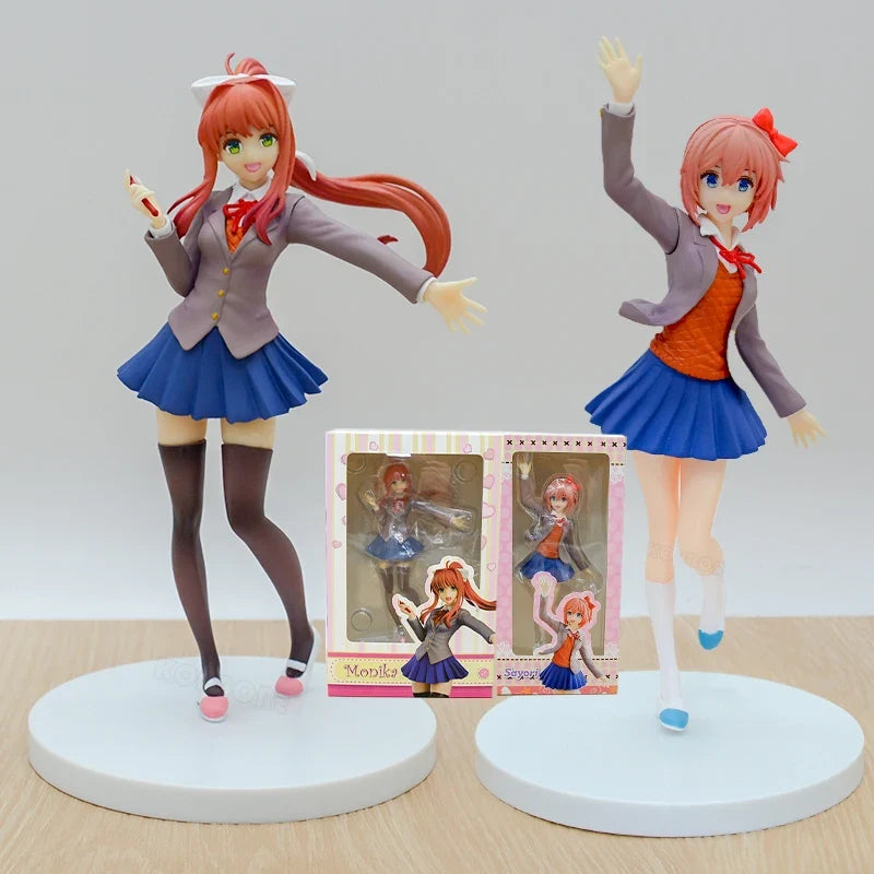 Monika White Dress Anime Girl Figure Pop Up Parade Literature Club! Sayori Action Figure Natsuki/Yuri Figurine Model Doll Toys