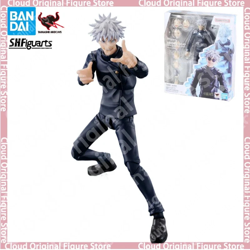 In Stock 100% Bandai SHF S.H.Figurats Jujutsu Kaisen Satoru Gojo High School Anime Action Figure Finished Model Toy Decoration