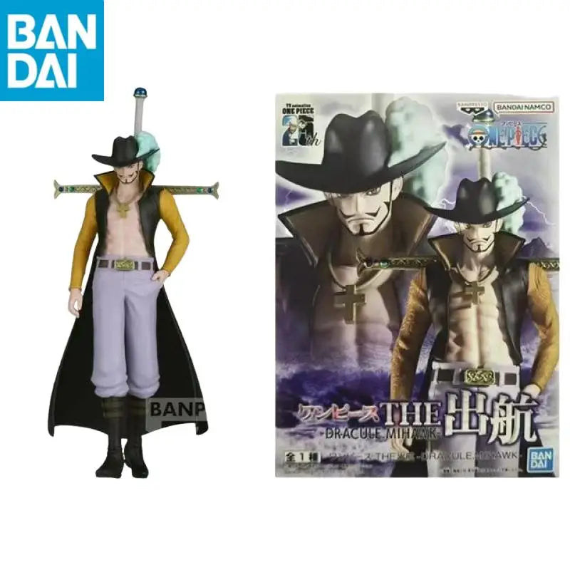 In Stock Original Bandai Banpresto Anime One Piece The Shukko Dracule Mihawk Genuine Pvc Action Figure Model Collectible Toys