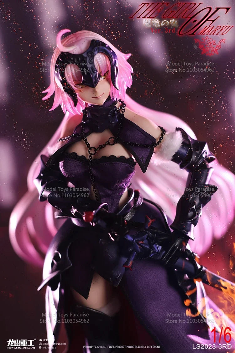 LS2023-3RD 1/6 Collectible Toys Devil Dragon Ver.3rd  "Joan of Arc 2.0" With 4 Replacement Face Woman Soldier 12'' Action Figure
