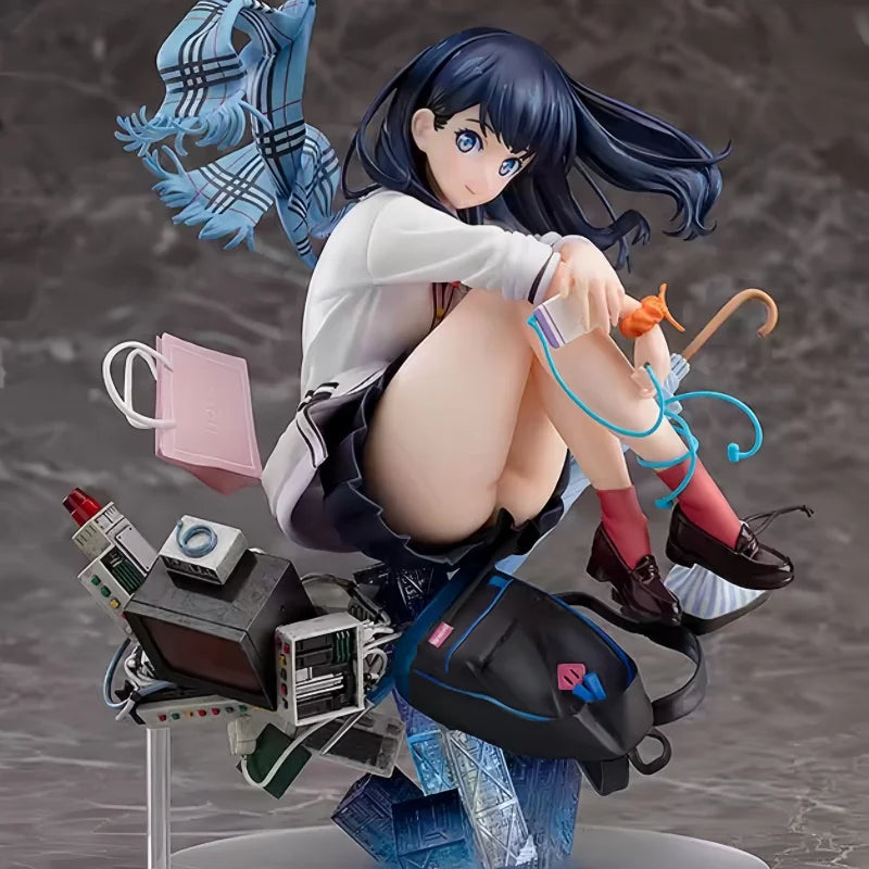 Hot 18cm Ssss Gridman Anime Figure Takarada Rikka Statue Pvc Gk Statue Figurine Model Doll Collection Room Decora Desk Gift Toys