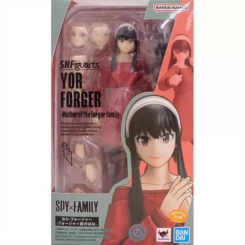 Bandai SPY FAMILY Anime Figure SHF Anya Twilight Loid Yor Forger Thorn Princess Becky Damian High Poseability Toys For Boys Gift