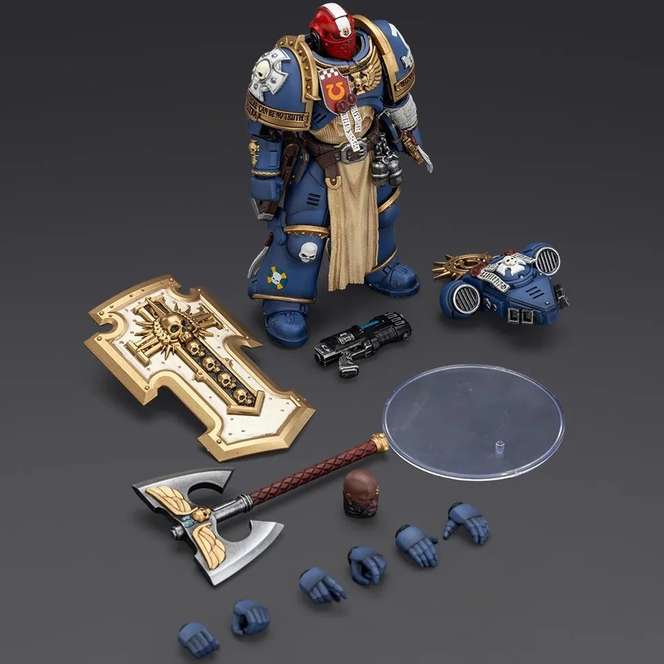 ã€Accessoriesã€‘JOYTOY Warhammer 1/18 Action Figures Ultramarines Metaurus with Power Axe, Stormshield and Plasma Pistol Model Toy