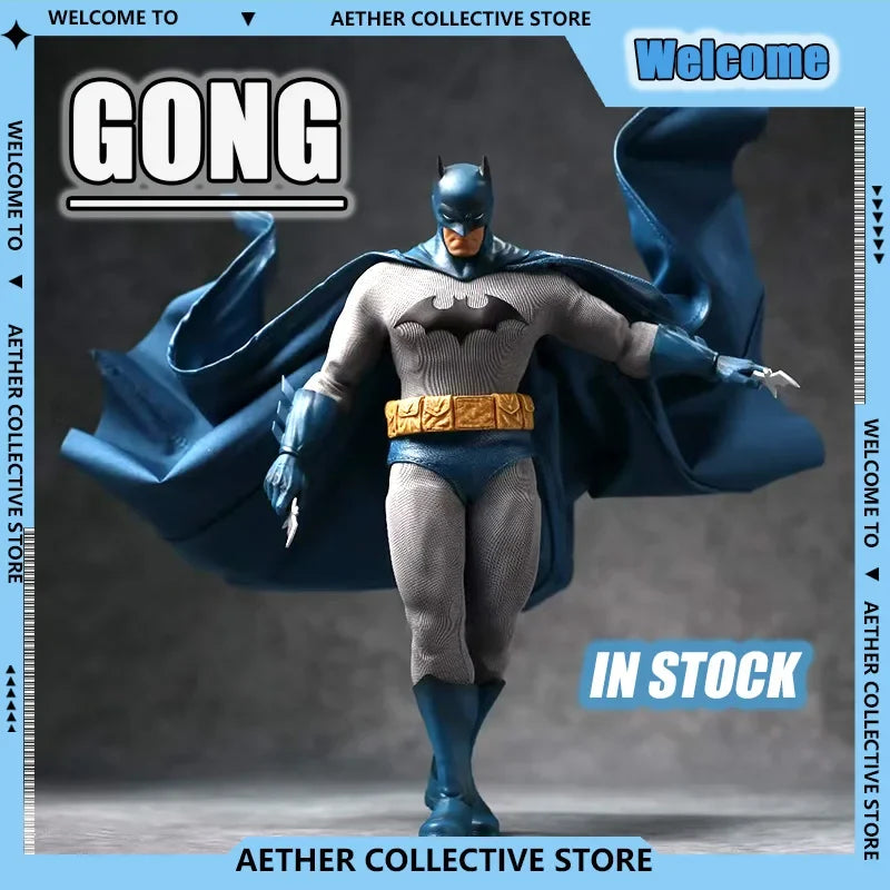 GONG Studio 17.5cm Batman Hush Bat Man Figure Tailored Fabric Suit Anime Action Figures PVC Statue Model Collectible Toys Gifts