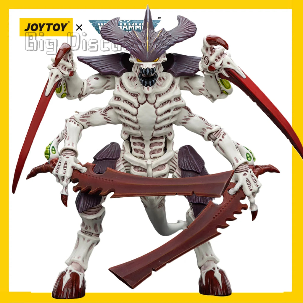 JOYTOY Warhammer 40K 1/18 Action Figure Tyranids  Hive Fleet Leviathan Tyranid Warrior with Boneswords Anime Military TOY
