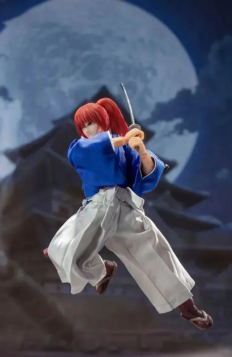 Dasin/Great Toys/GT Rurouni Kenshin Himura Sagara Sanosuke Shishio Makoto SHF 1/12 16cm/6 inch PVC Action Figure Model In Stock