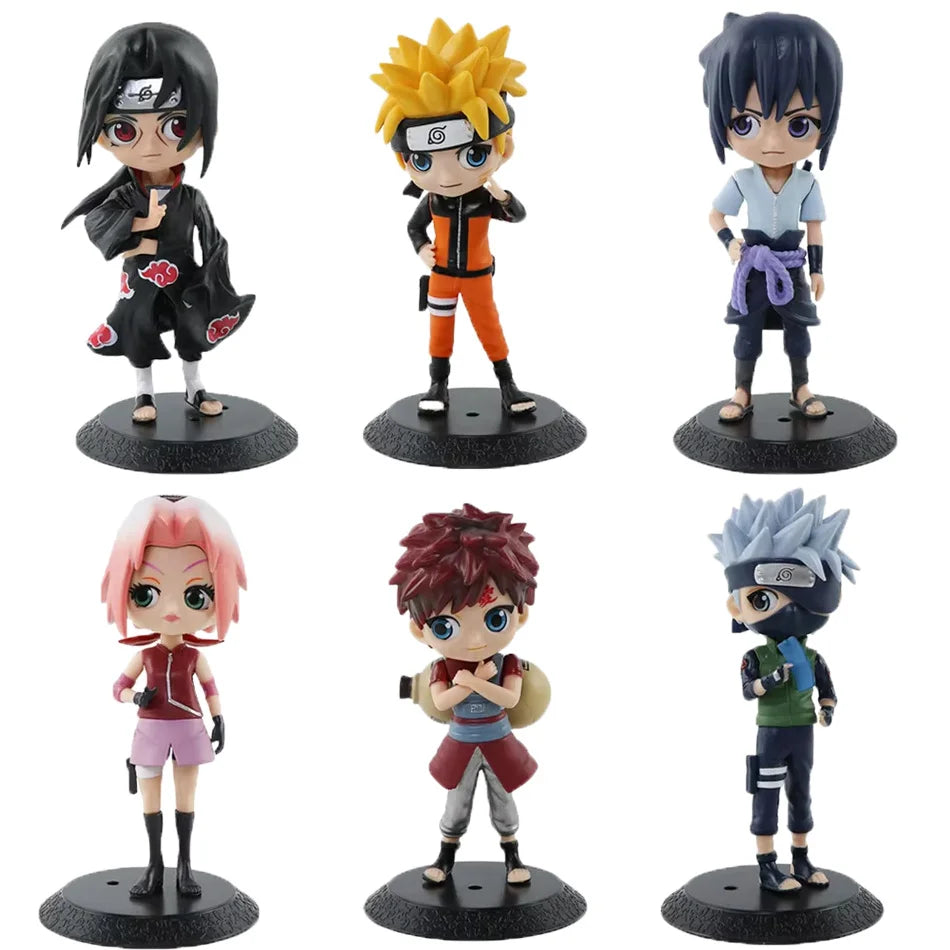 15cm Naruto Anime Figure Shippuden Uchiha Sasuke Hatake Kakashi Namikaze Minato Action Figure Collection Model Toys Gifts