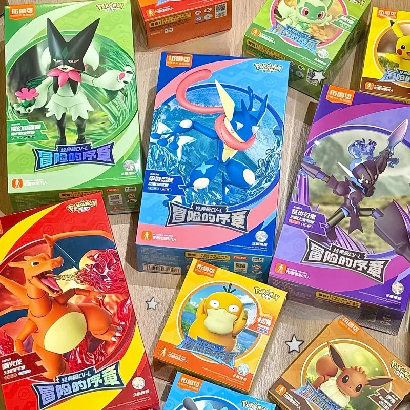 New Blokees Blockman Pokemon Genuine Toys Charizard Ceruledge Assemble Figure Model Decor Anime Figurine Collect Toys Gifts