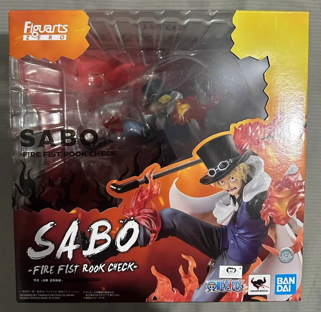 In Stock Original BANDAI Figuarts ZERO One Piece Fire Fist Rook Check Sabo Figure Anime Genuine Model Boxed Toy