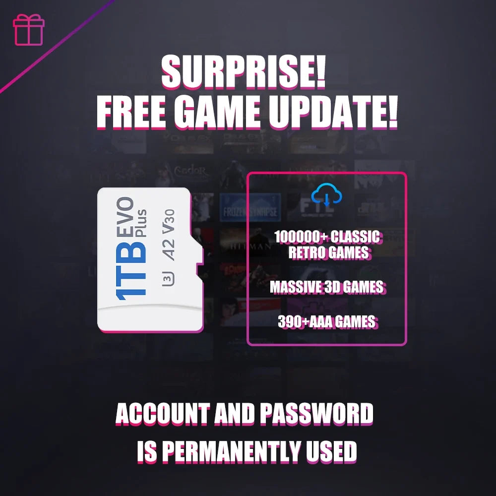 Batocera 1TB Game Card with 61200+Retro Games for PS3/PS2/PS1/PSP/MAME/WII/NES/SS for Steam Deck/Win 600/GDP WIN4/Win PC/Laptop