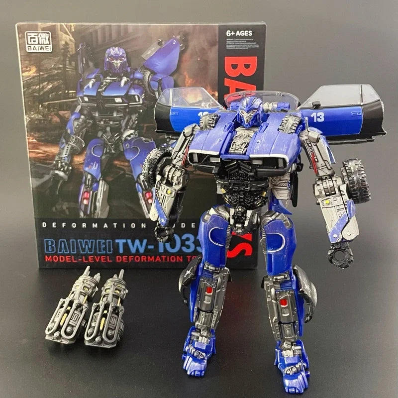 New BAIWEI 16cm Transformation Toy Boy TW-1033B White Version KO SS46 Anime Action Figure Robot Car Model Kids Gift TW1033