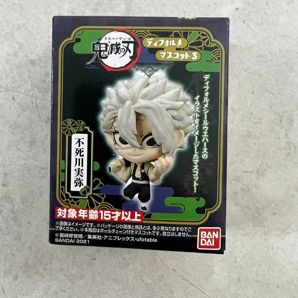 BANDAI Demon Slayer Action Figures Model 4CM Tanjirou Giyuu Obanai Sanemi Nezuko Kanae  Key Chain Pendant Series Original