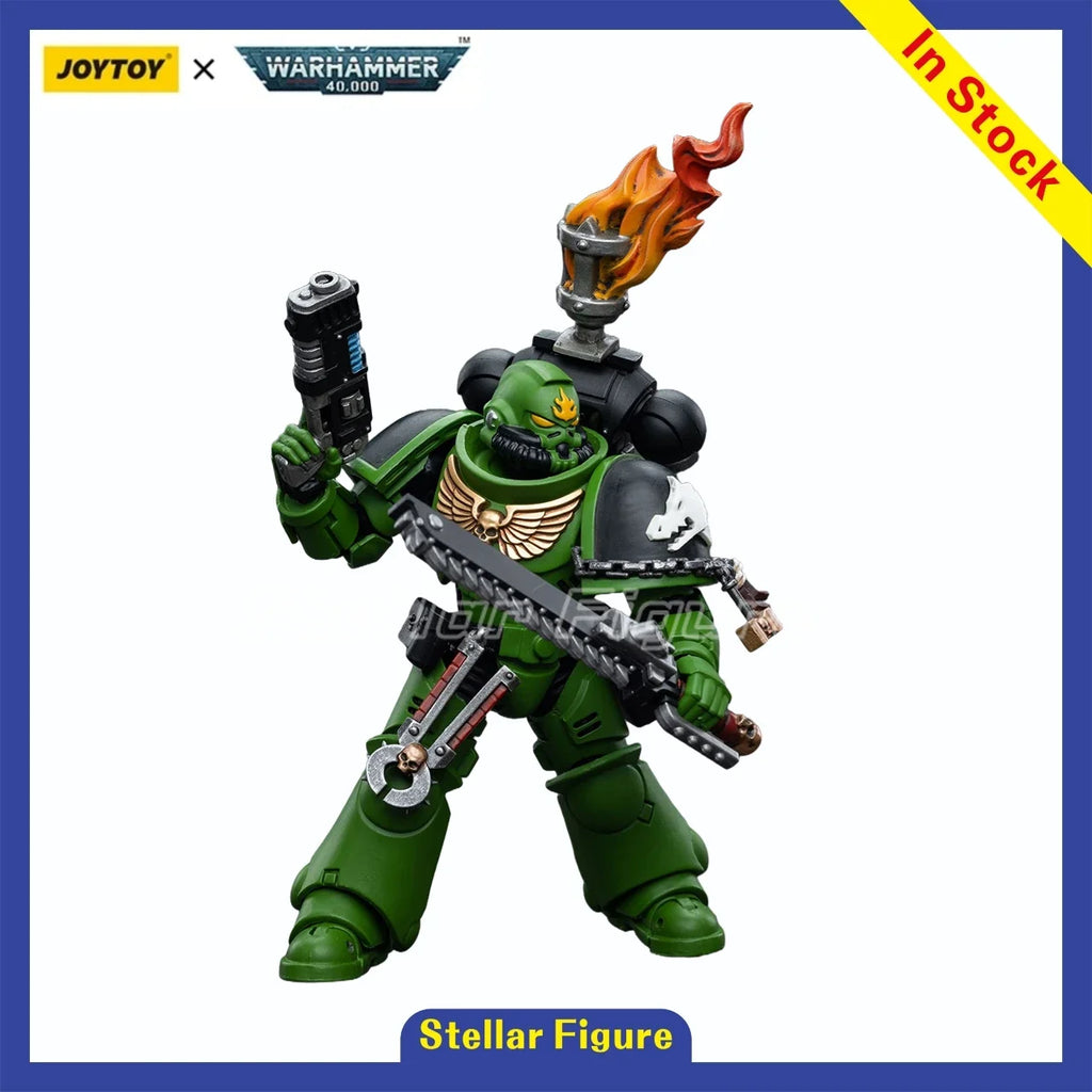 【SF】JOYTOY 1/18 Action Figure Warhammer 40K  Salamanders Intercessors Sergeant Tsek'gan  Prime Model Toy Gift