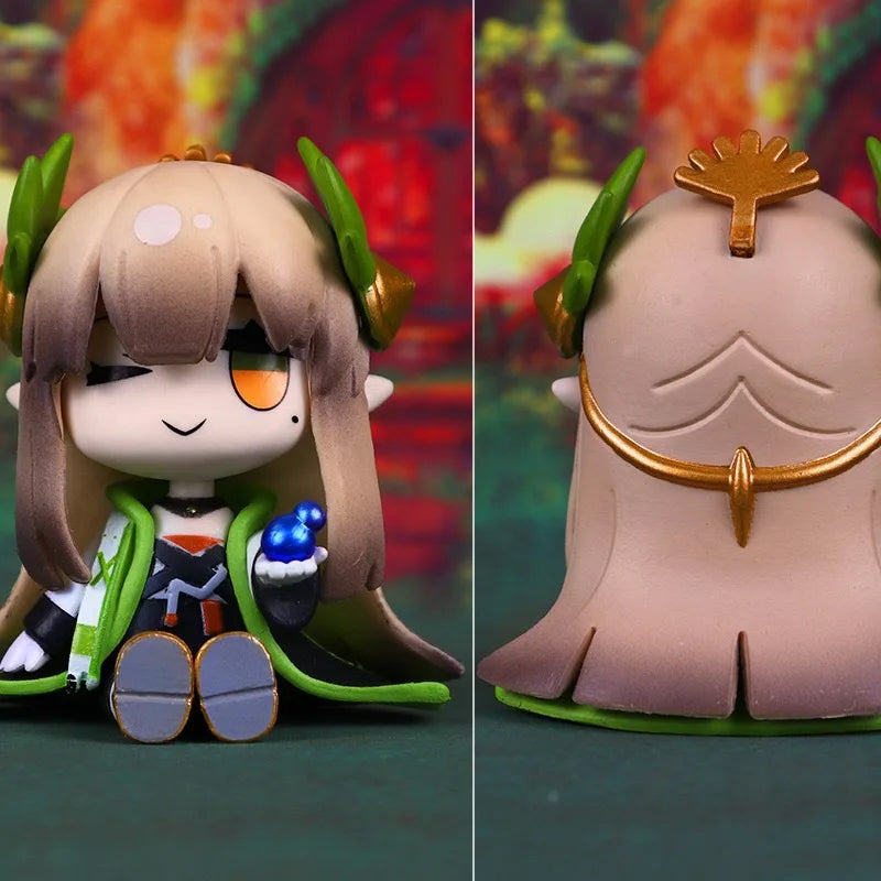 Sitting girl 7.5cm  Q Version Figure the Paradigmatic Model Toys Anime Game Periphery Kawaii Doll Gifts box packaging