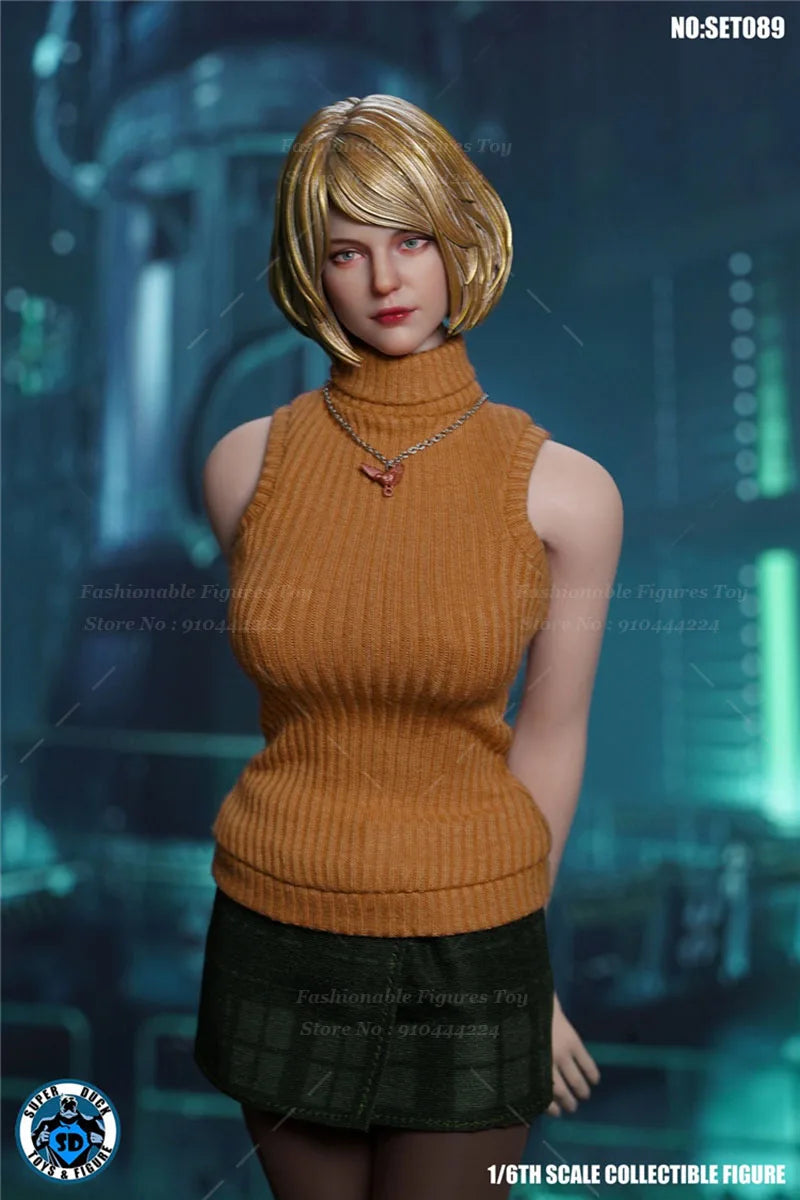 SUPER DUCK SET089 1/6 Scale Collectible Figure Ashley Head Carved Clothes Accessory For 12Inch Women Soldier Action Figure Body