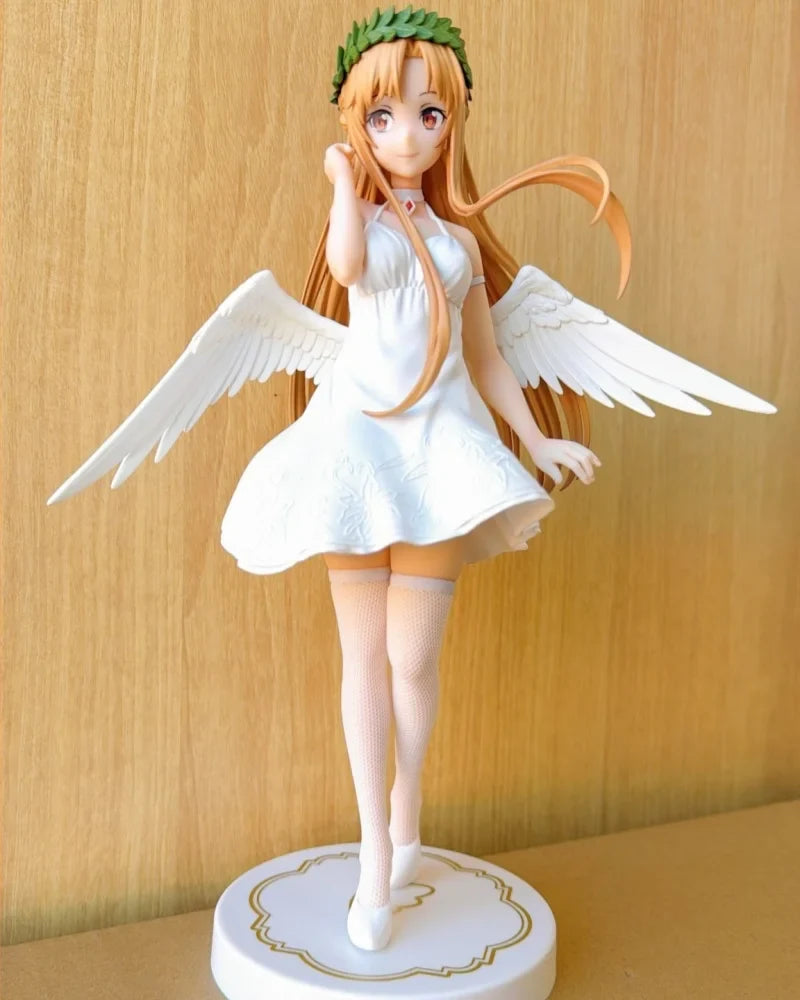 100% Original FuRyu Bicute Pure Sword Art Online Asuna Kawaii Anime Action Figure Garage Kit Collectible Desktop Decoration