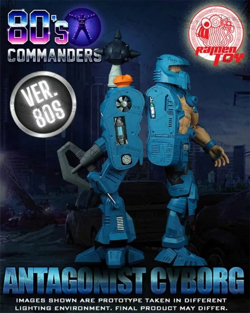 New Stock Ramen Toy 80C05C 1/12 Scale 80s Commander Antagonist Cyborg Male Warrior Full Set 6Inch Action Figure Doll Body Toy