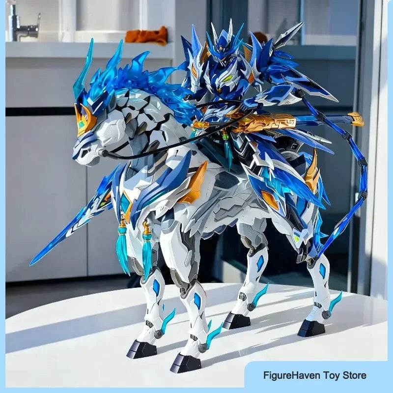Legend Of Star General 1/10 Zhao Yun Action Figures With Mount Alloy Skeleton Mecha Toy Deco Collectible Assembly Model Kit Gift