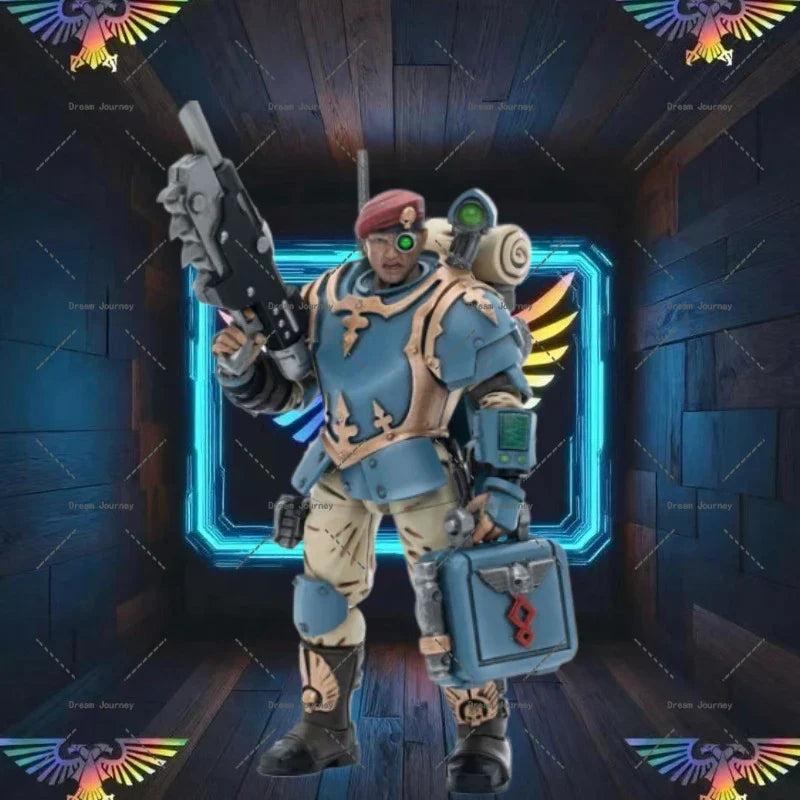 JOYTOYWarhammer 40k 1/18  Astra Militarum Tempestus Scions Command Squad 55th Kappic Eagles MedicAction Doll Toy Collection