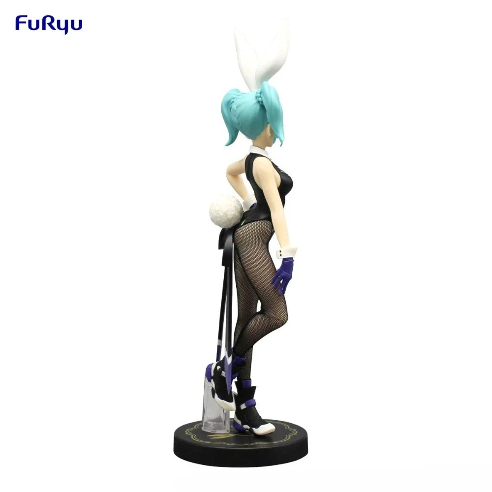 In Stock FuRyu Original Genuine  Piapro Characters Hatsune Miku BiCute Bunnies Figure Street Violet Color Ver. 30cm Model Toys