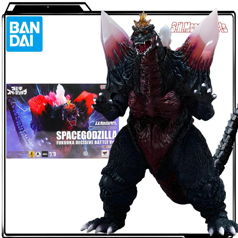BANDAI Original S.H.MonsterArts Space Godzilla Anime Action Figures Toys for Boys Christma Gift Collectible Model Ornaments