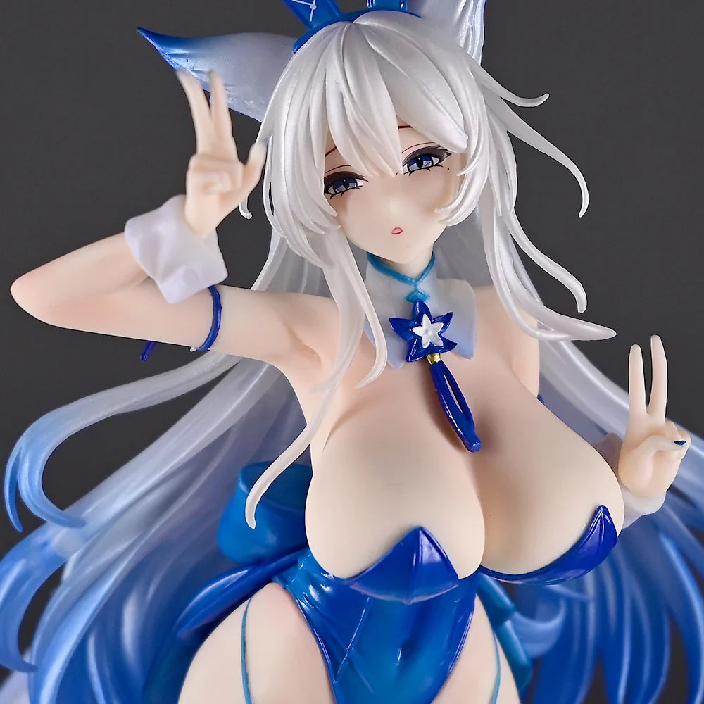 New 24cm Azur Lane Figure Shinano Anime Fox Girl Pvc Action Figure Toy Game Azur Lane Statue Adult Collectible Model Doll Gifts
