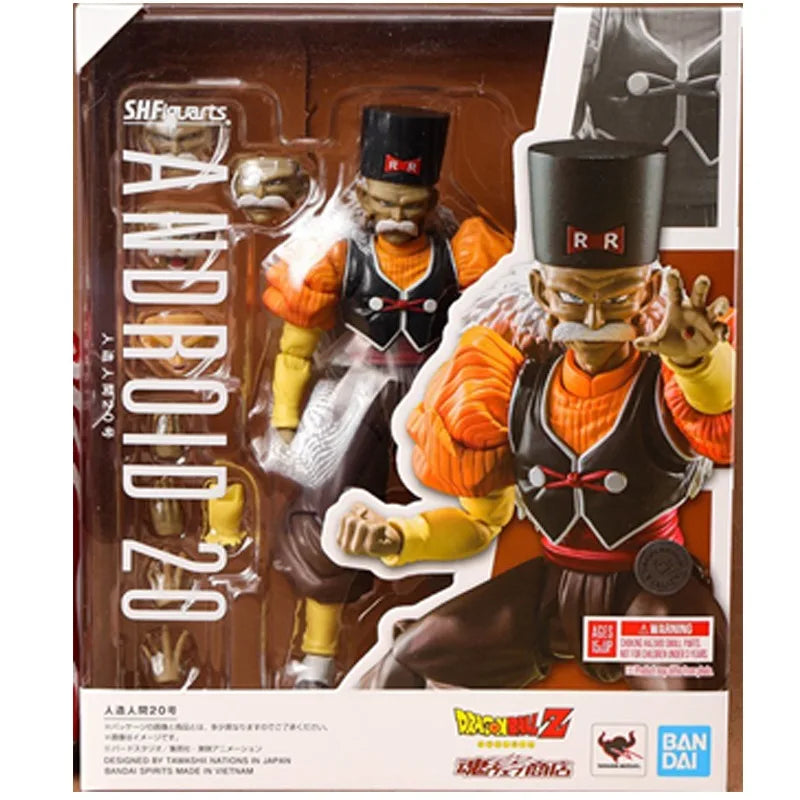 Bandai Genuine SHF Dragon Ball Android 20 Dr.Gero Anime Action Figure Joints Movable Collectible Model Toys Ornaments Gift Kids