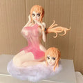 15cm One Piece Nami Bathrobe Double headed Beautiful Girl Anime Handmade Action Figures Desktop Case Decoration Ornament Gift