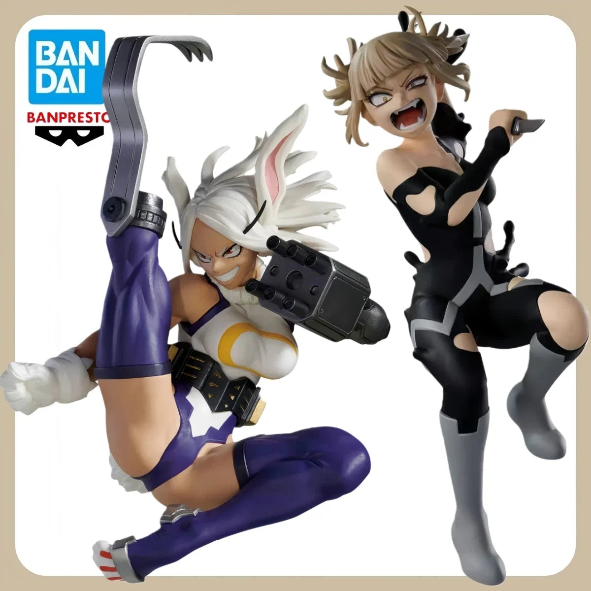 In Stock Bandai Banpresto Original Anime Figure MY HERO ACADEMIA HIMIKO TOGA,Mirko Action Figures Statue Model Collectibles