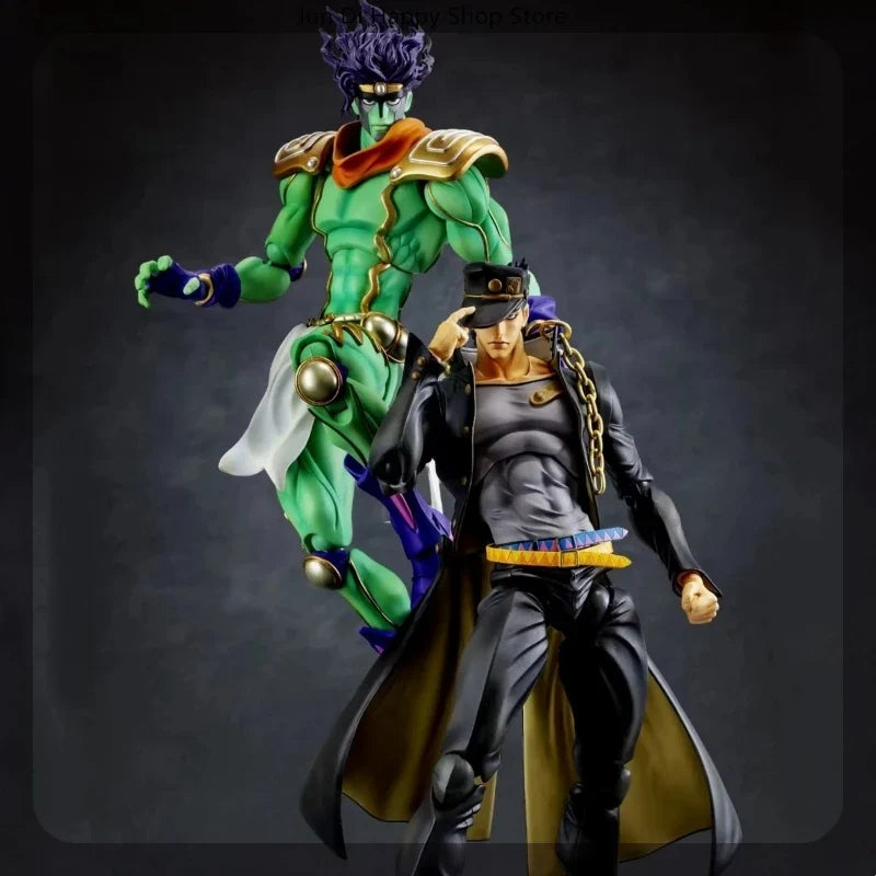 Jojo'S Bizarre Adventure Kujo Jotaro Star Platinum Anime Activity Figure Model Statue Collection Desktop Decoration Ornament Toy