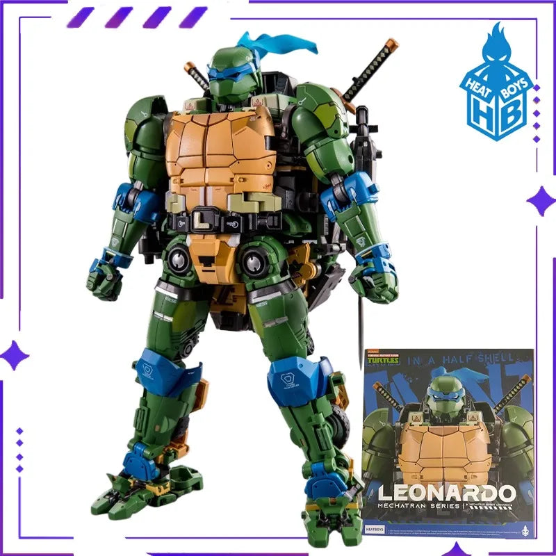 HeatBoys Anime Original Ninja Turtle Leonardo Commemorative Edition Ambush Alloy Finished Product Super Movable Mecha Model Toy