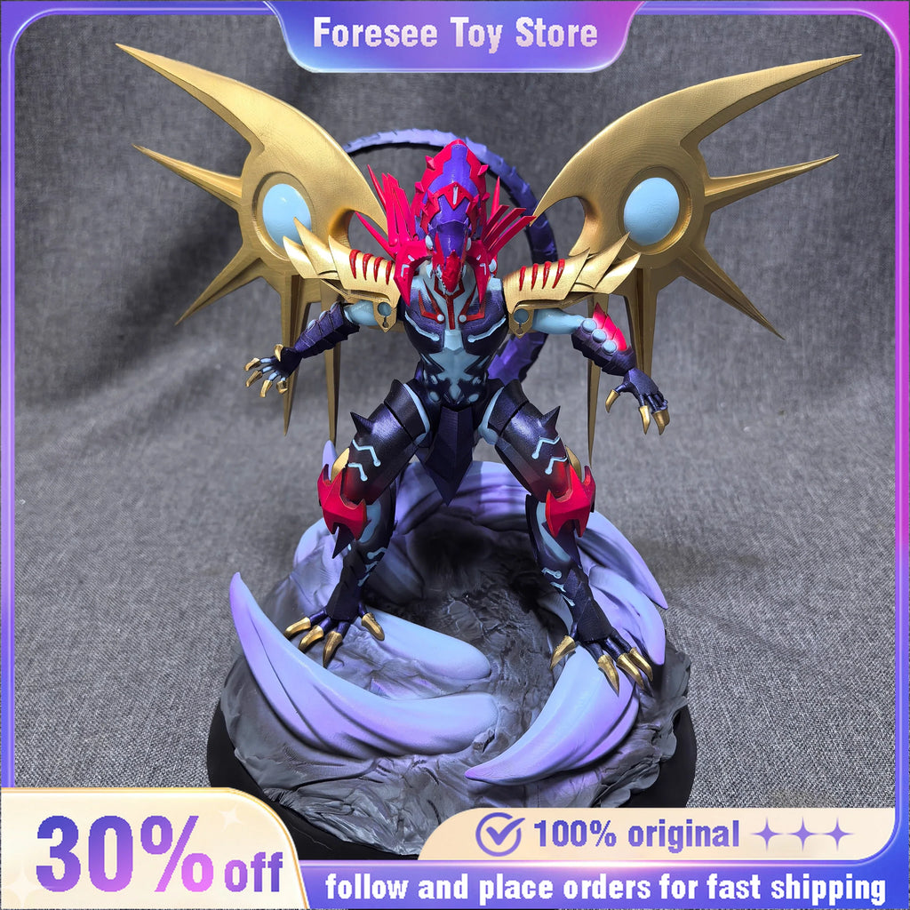 25cm Galaxy Eyes Cipher Dragon Figure Yu Gi Oh ZEXAL Anime Figures Collectible Desktop Ornament Decorations Best Gifts for Boys