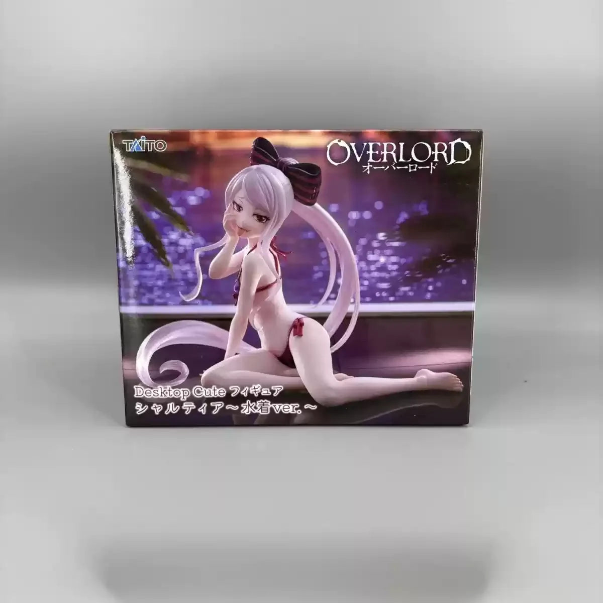Bandai Original 20cm Eacher Style Version Overlord Albedo Anime Action Figure Model Desktop Decoration Toys